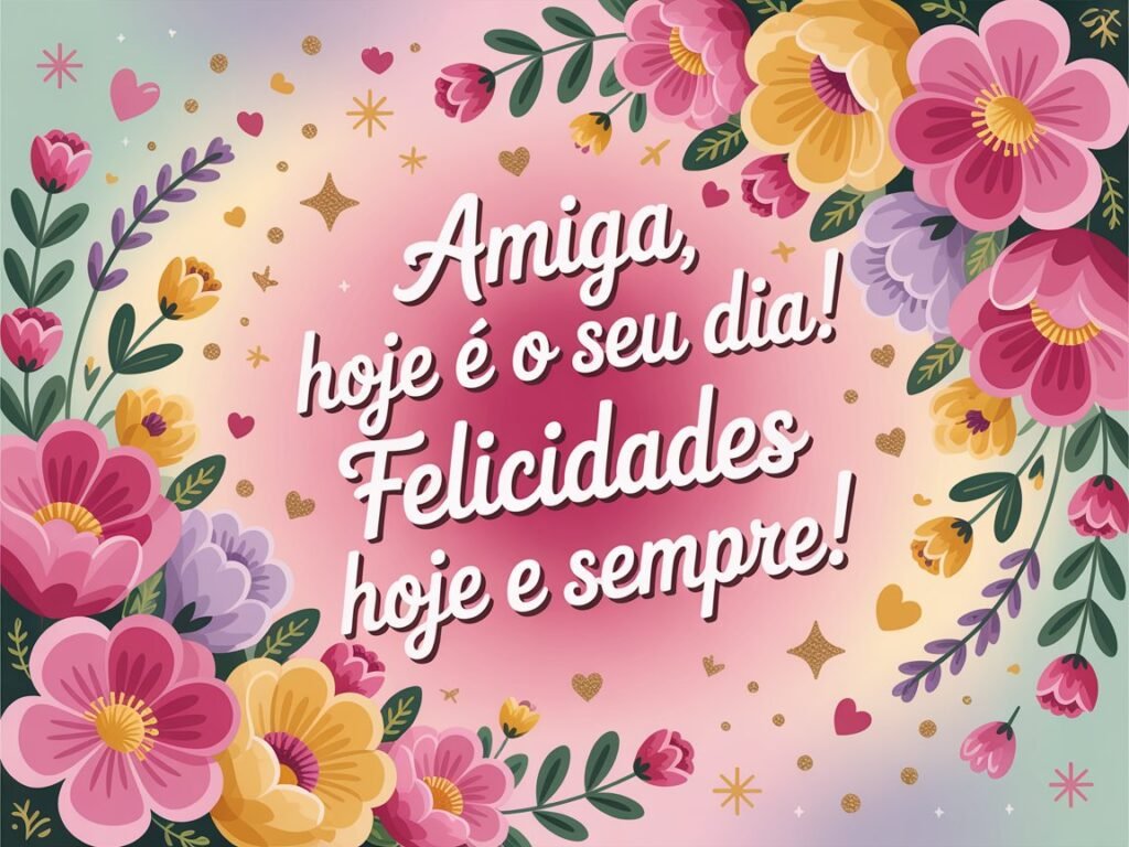 Feliz Aniversário para Amiga