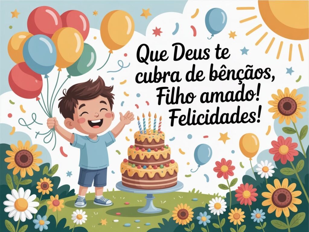Feliz aniversário, filho, Deus te abençoe