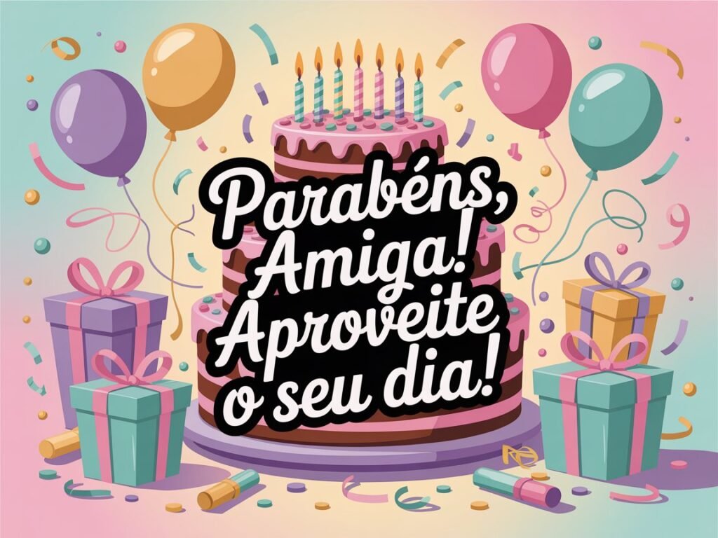 Feliz Aniversário Amiga WhatsApp