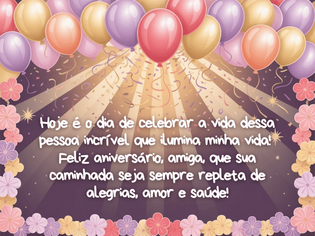 Mensagem de aniversário para emocionar amiga