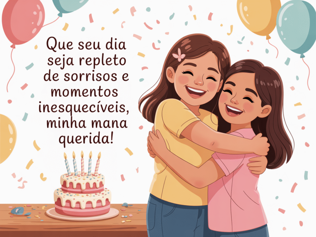 Mensagem de aniversário para irmã mais nova