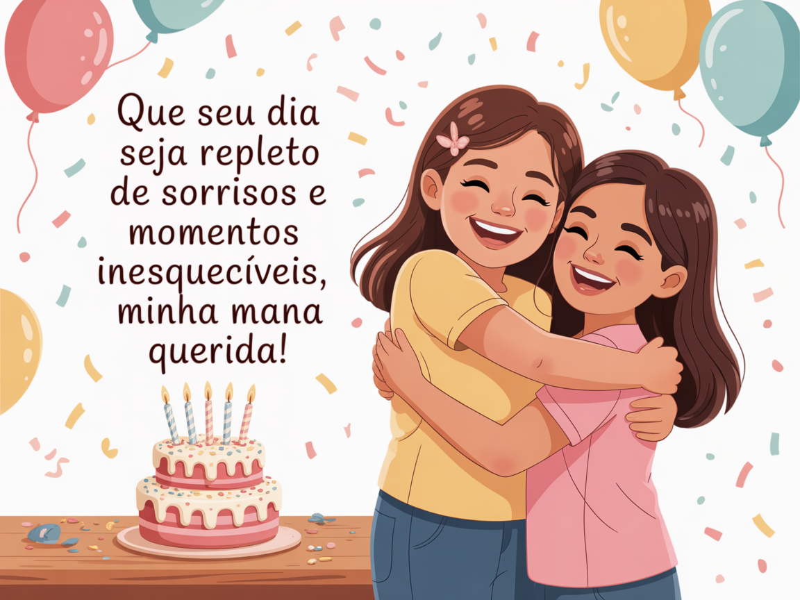 Mensagem de aniversário para irmã mais nova - Mensagem de Aniversário