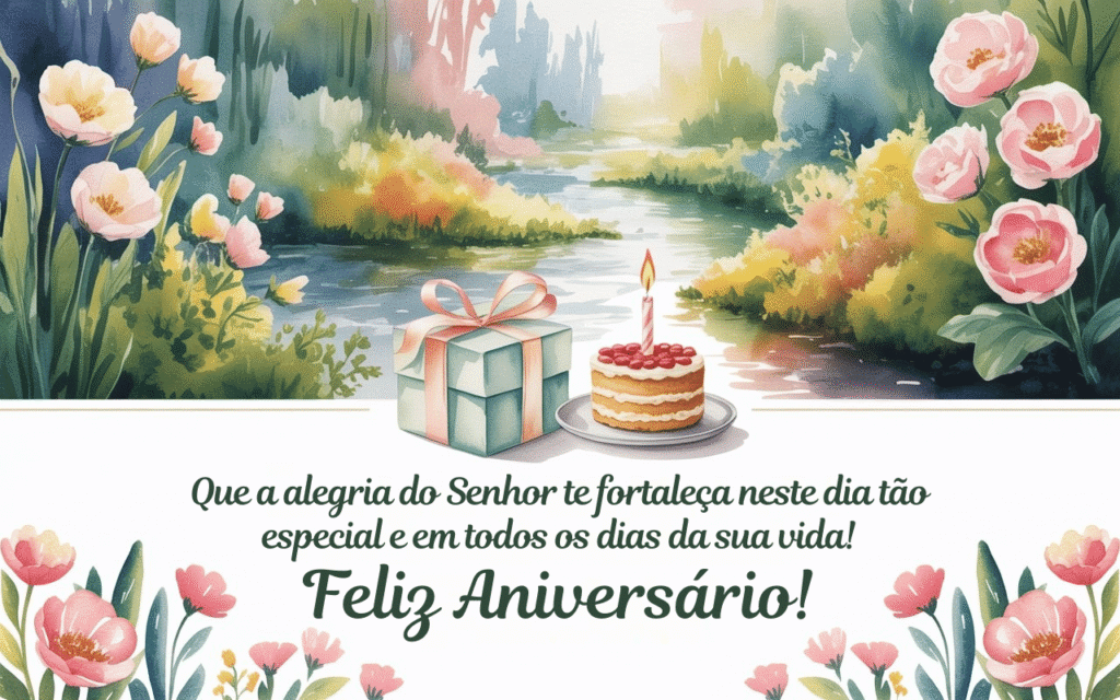 Feliz Aniversário Amiga Evangélica com Versículo