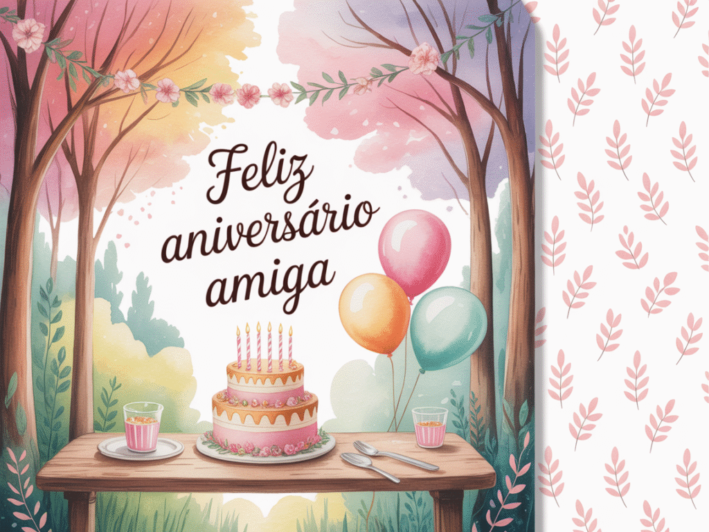 Feliz aniversário amiga status