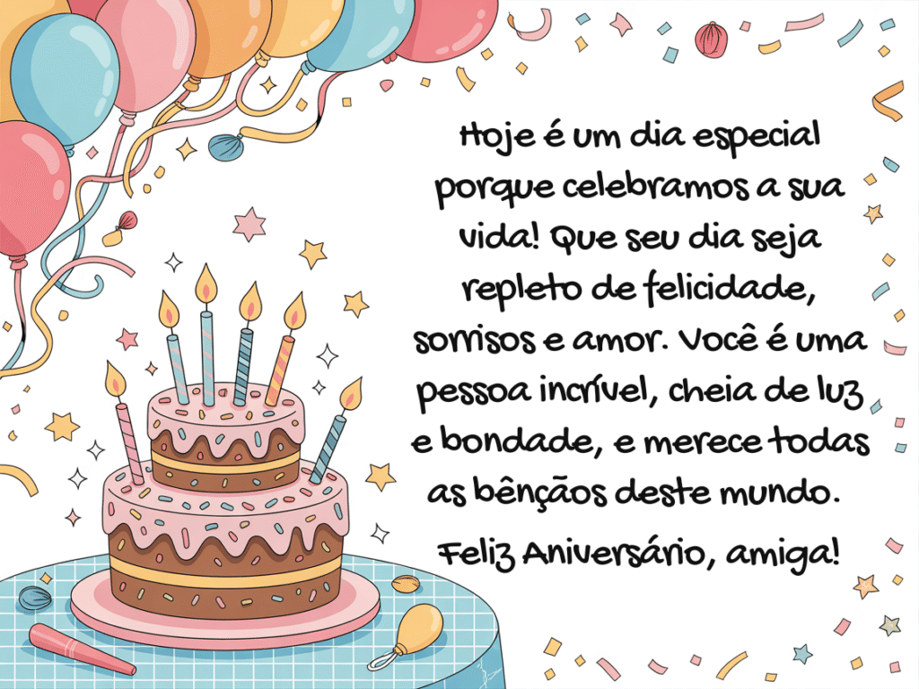 Feliz Aniversário Minha Amiga Querida
