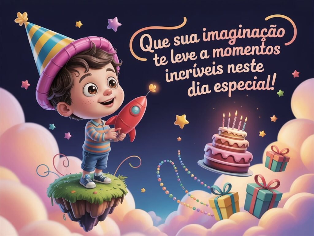 Feliz aniversário infantil masculino