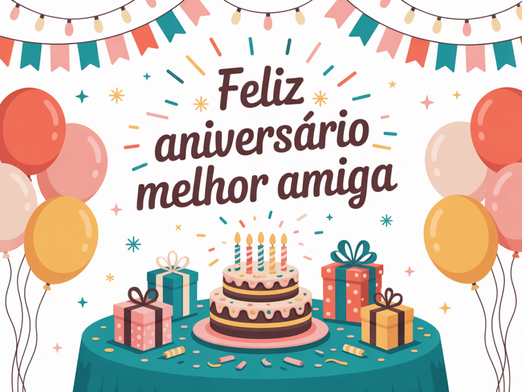 Feliz aniversário melhor amiga