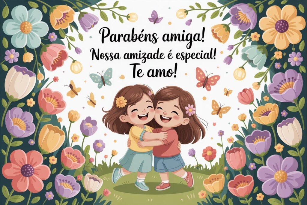 Feliz aniversário melhor amiga de infância