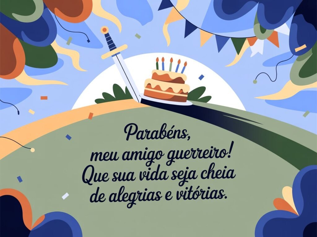 Feliz aniversário meu amigo guerreiro