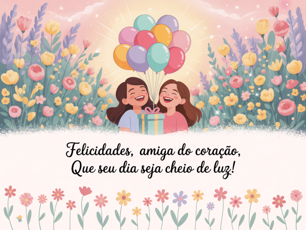 Feliz aniversário minha amiga do coração