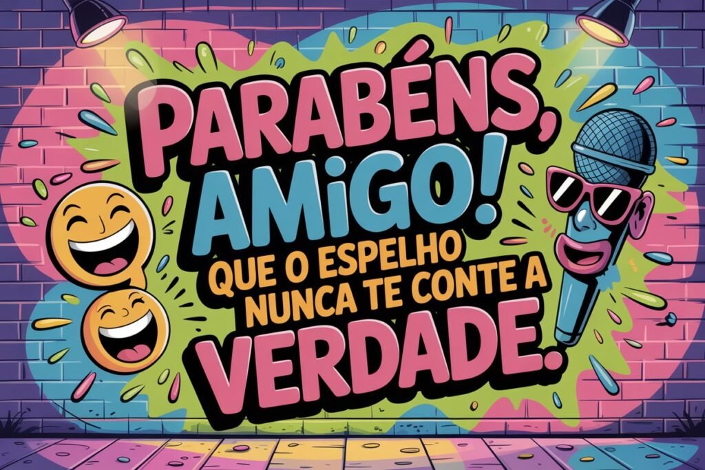 Feliz aniversário para amigo engraçado