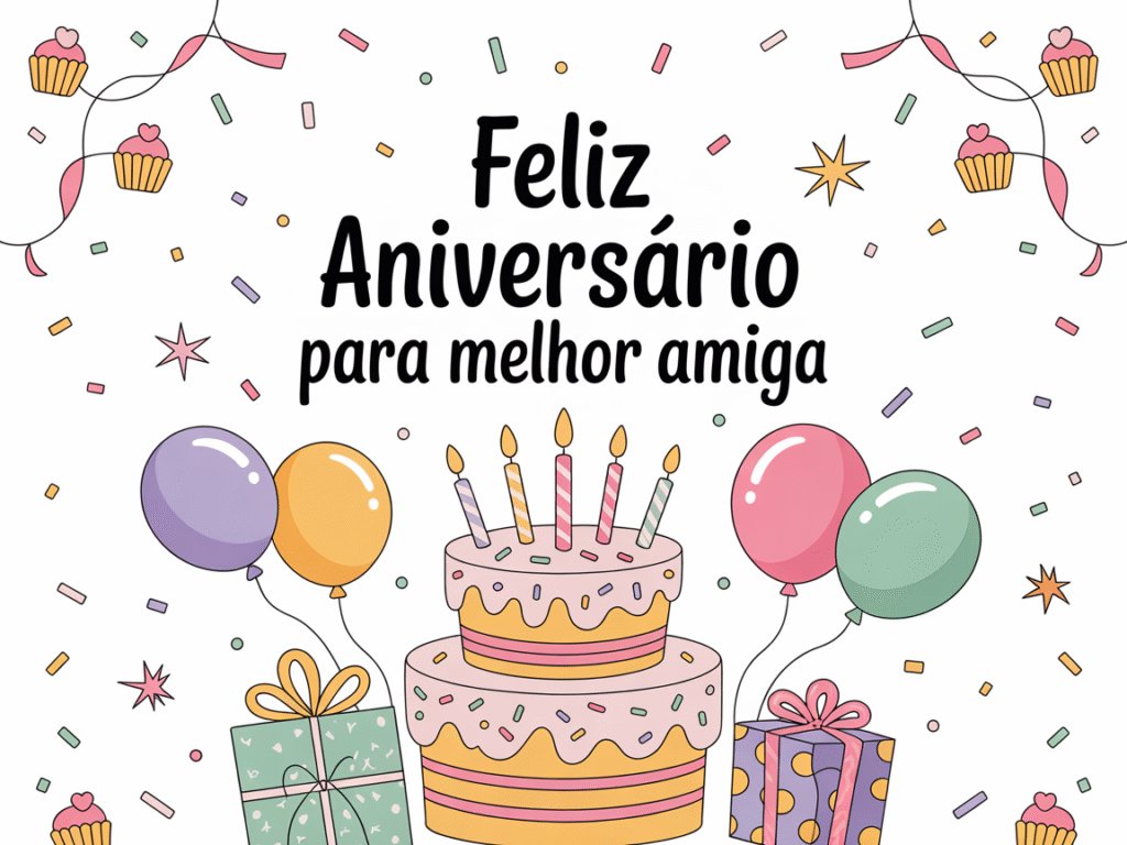 Feliz aniversário para melhor amiga