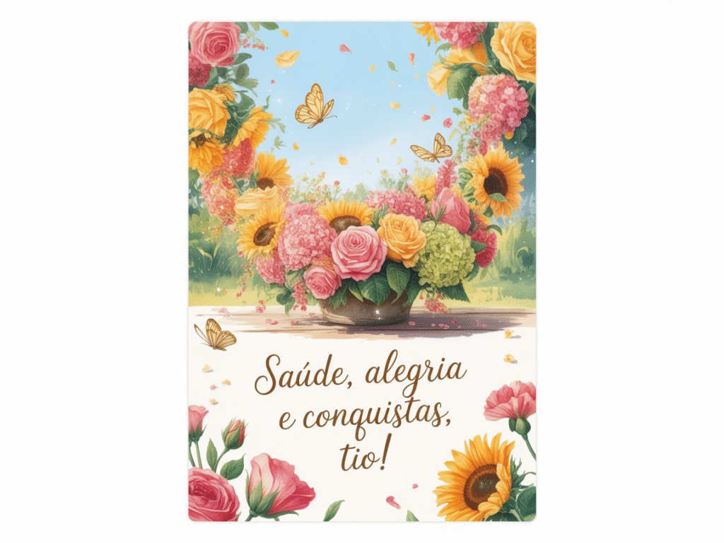 Feliz aniversário, tio texto grande