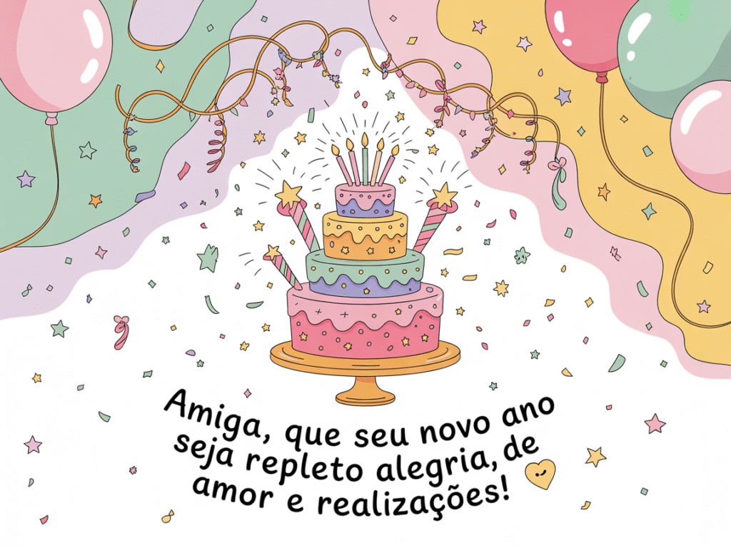Imagens com feliz aniversário amiga status