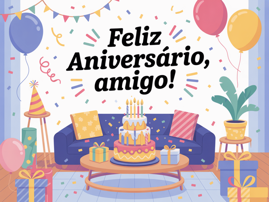 Imagens com feliz aniversário ao amigo