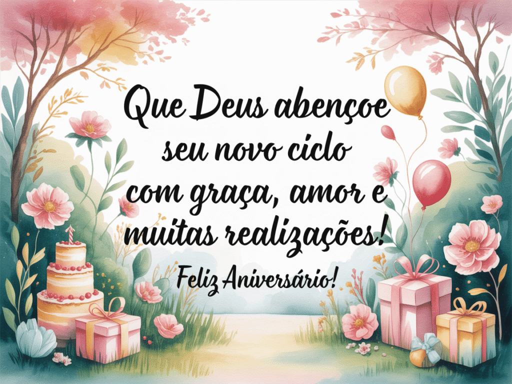 Imagens com frase de aniversário evangélica