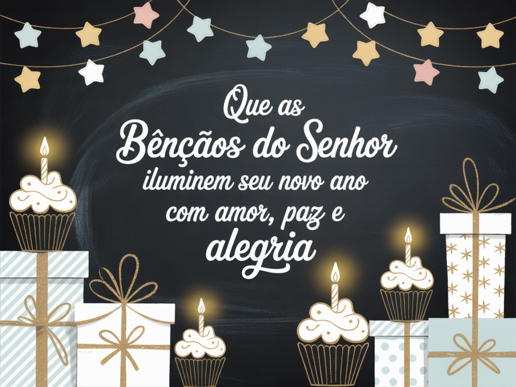 Imagens com mensagem de aniversário evangélica​