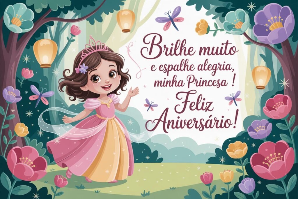 Brilhe muito e espalhe alegria, princesa encantada!