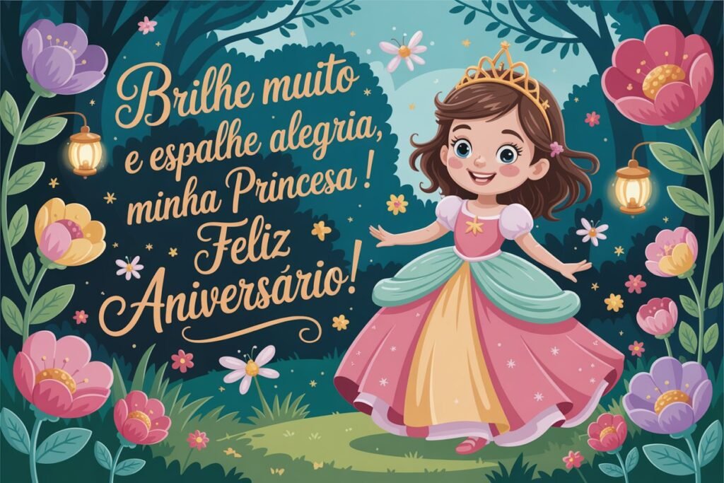 Brilhe muito e espalhe alegria, princesa encantada!