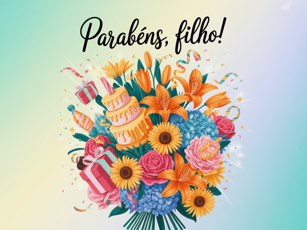 Imagens com mensagem de aniversário para filho adulto​
