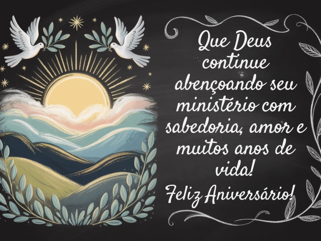 Imagens com mensagem de aniversário para pastor​