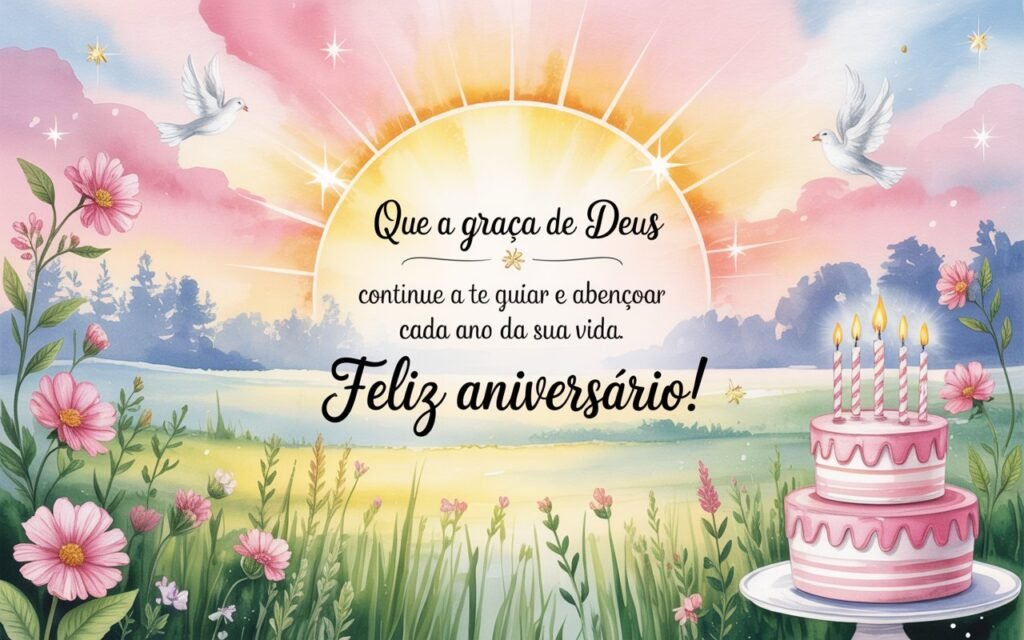 Imagens com mensagem evangélica de aniversário