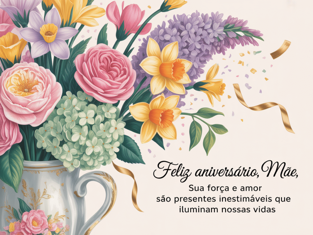 Imagens com texto de aniversário para mãe​
