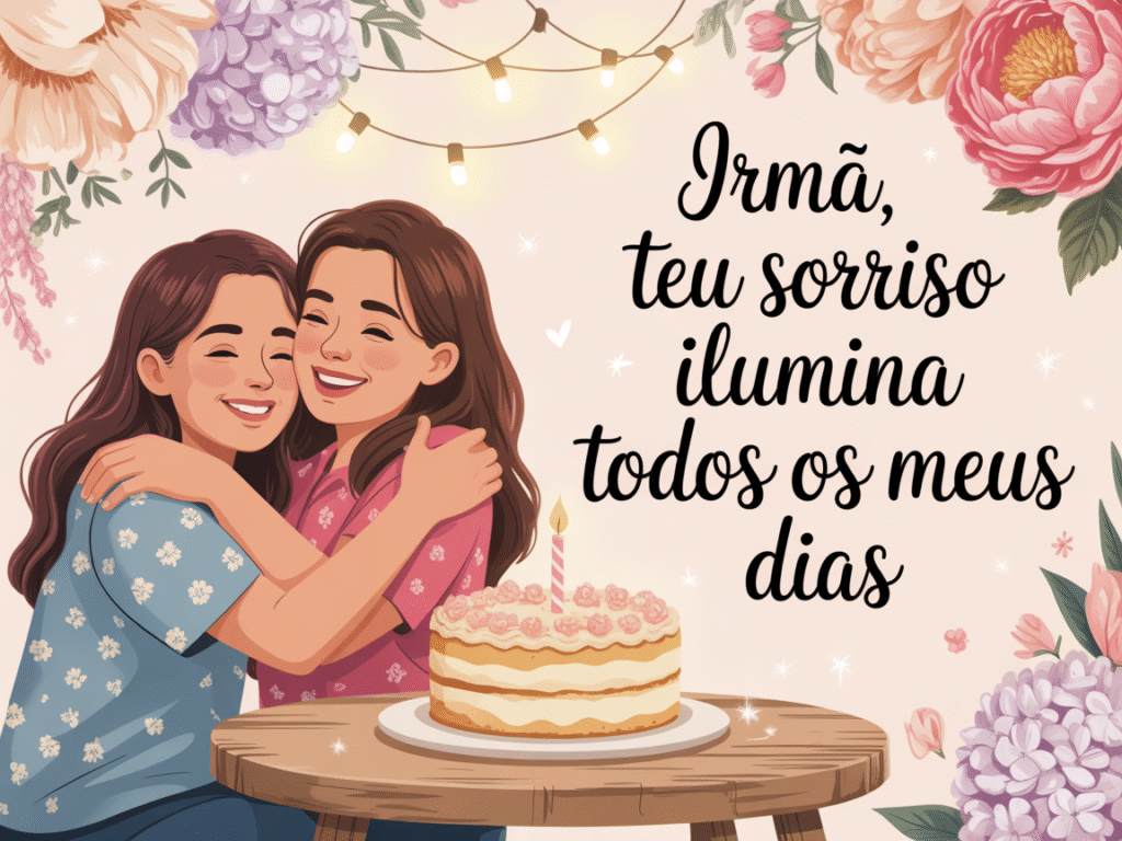 Irmã, teu sorriso ilumina todos os meus dias. Feliz Aniversário, Mana!