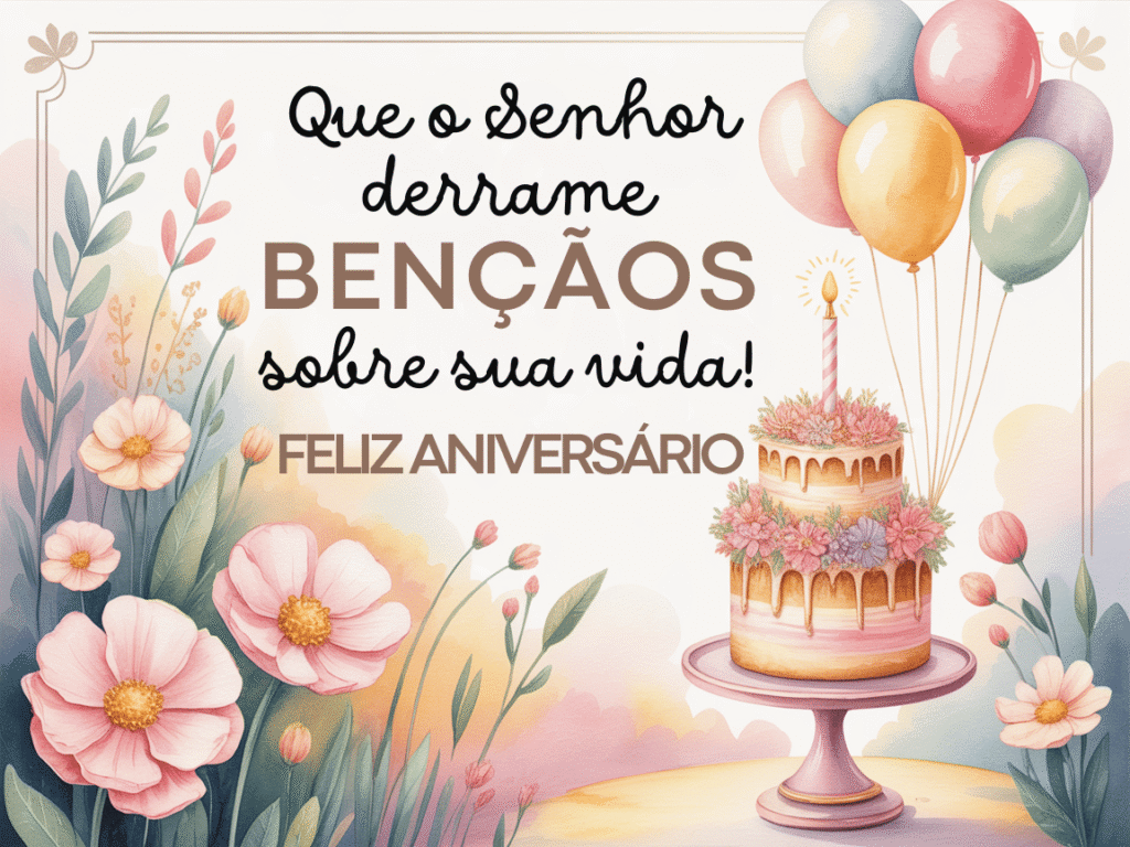 Mensagem de Aniversário Evangélica Feminina