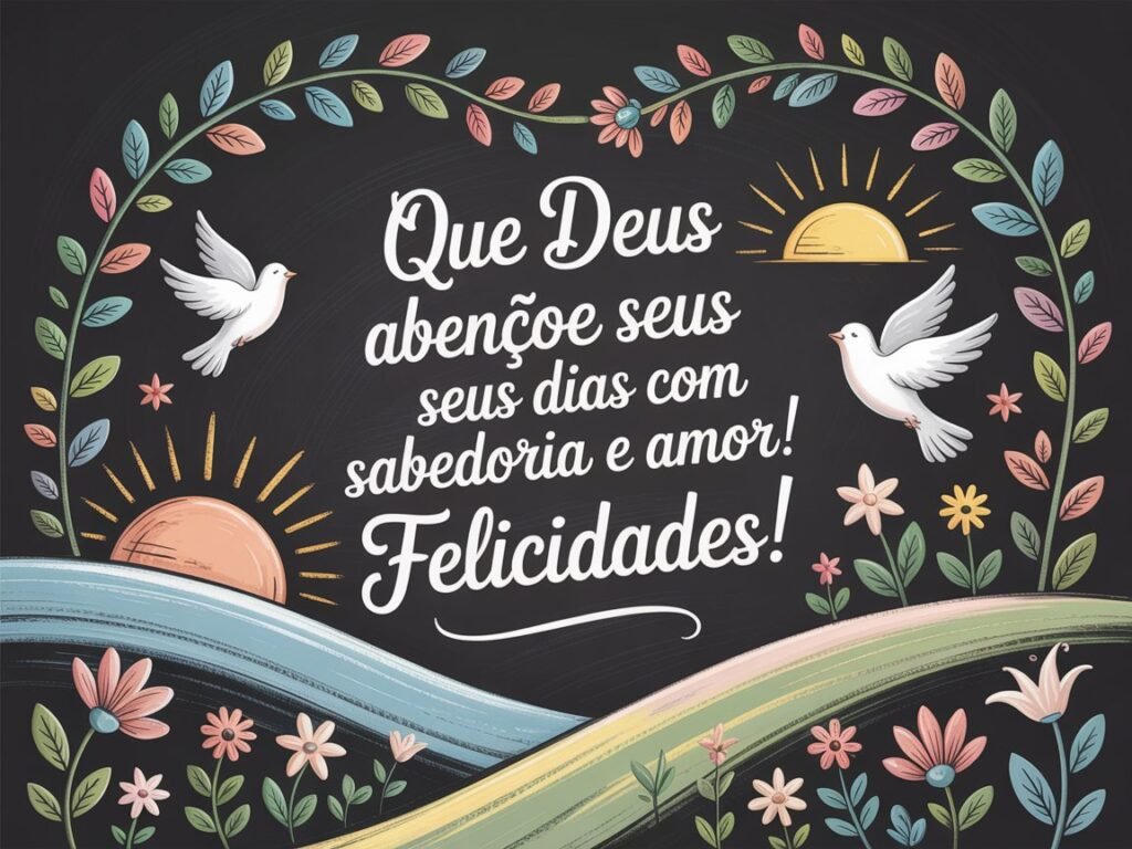 Mensagem de Aniversário com Sabedoria de Deus