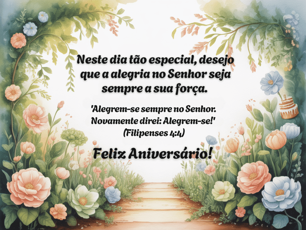 Mensagem de Aniversário para Amiga Evangélica com Versículo