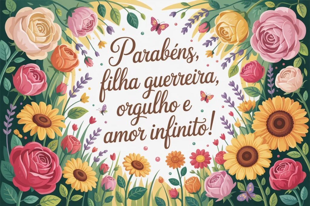 Mensagem de Aniversário para Filha Amada e Guerreira