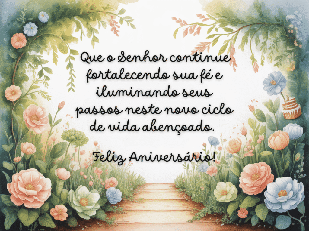 Mensagem de Aniversário para uma Serva de Deus