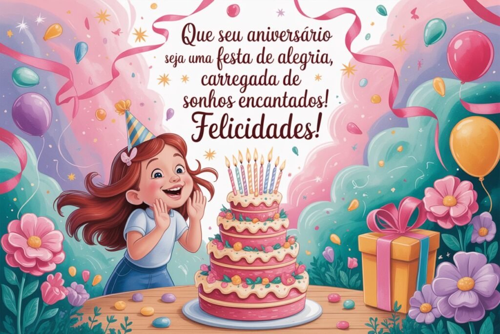 Mensagem de aniversário para criança menina