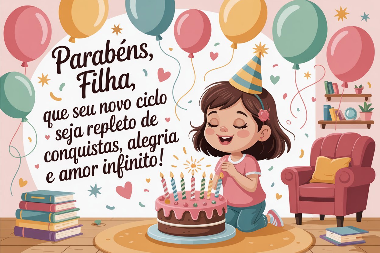 Mensagem de Aniversário para Filha Whatsapp : Frases e imagens ...