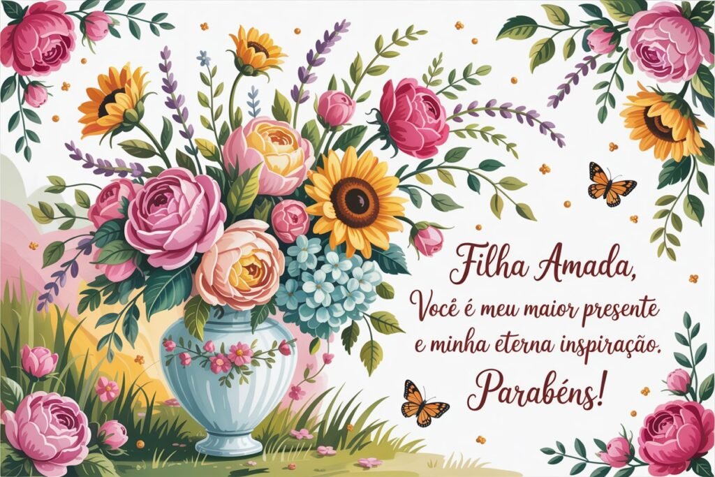 Mensagem de aniversário para filha amada querida