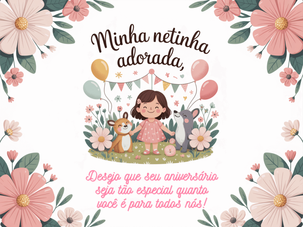 Mensagem de aniversário para neta