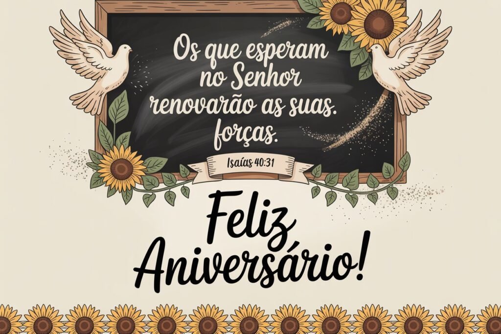 Mensagem de aniversário para pastor com versículo