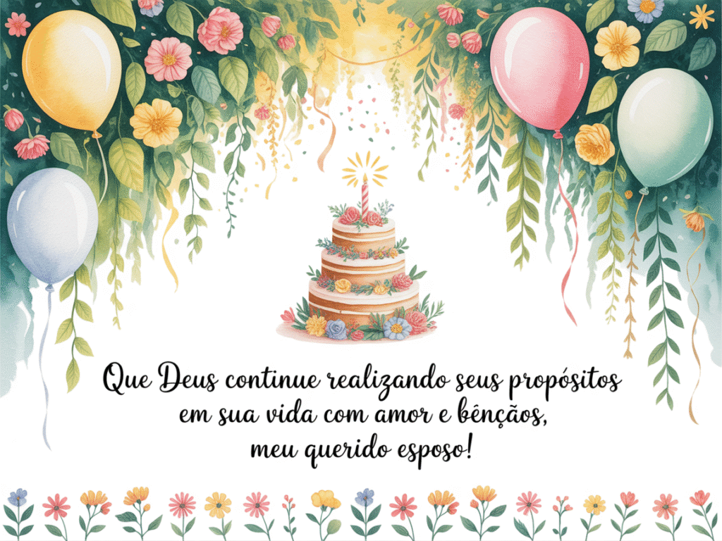 Mensagem evangélica de aniversário para esposo