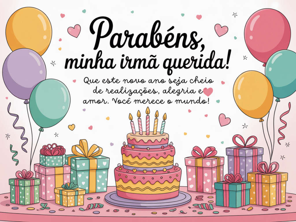Texto de aniversário para irmã