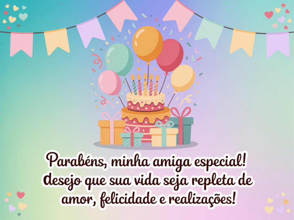 Imagens com texto de aniversário para melhor amiga