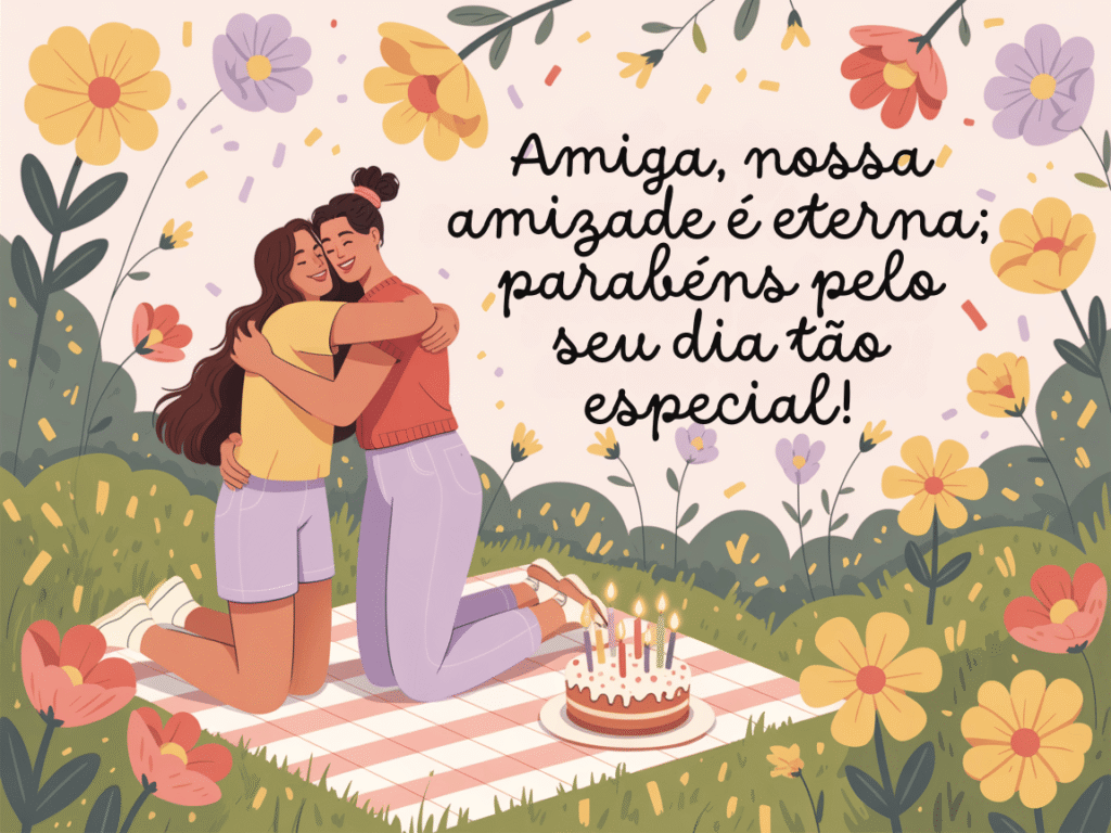 Texto de feliz aniversário para melhor amiga de infância