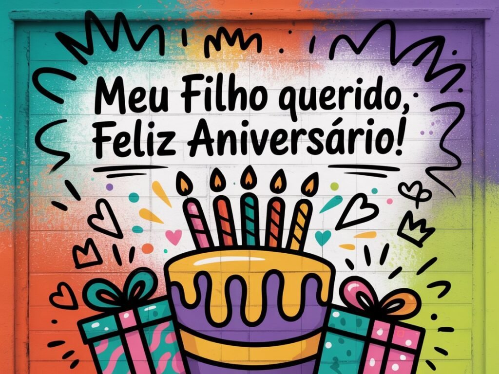 Imagens com mensagem de aniversário filho​
