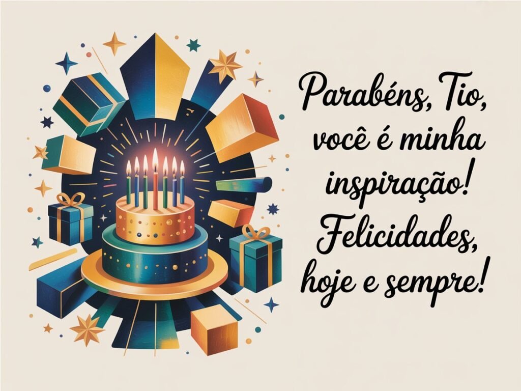 Parabéns, tio, você é inspiração! Feliz Aniversário!