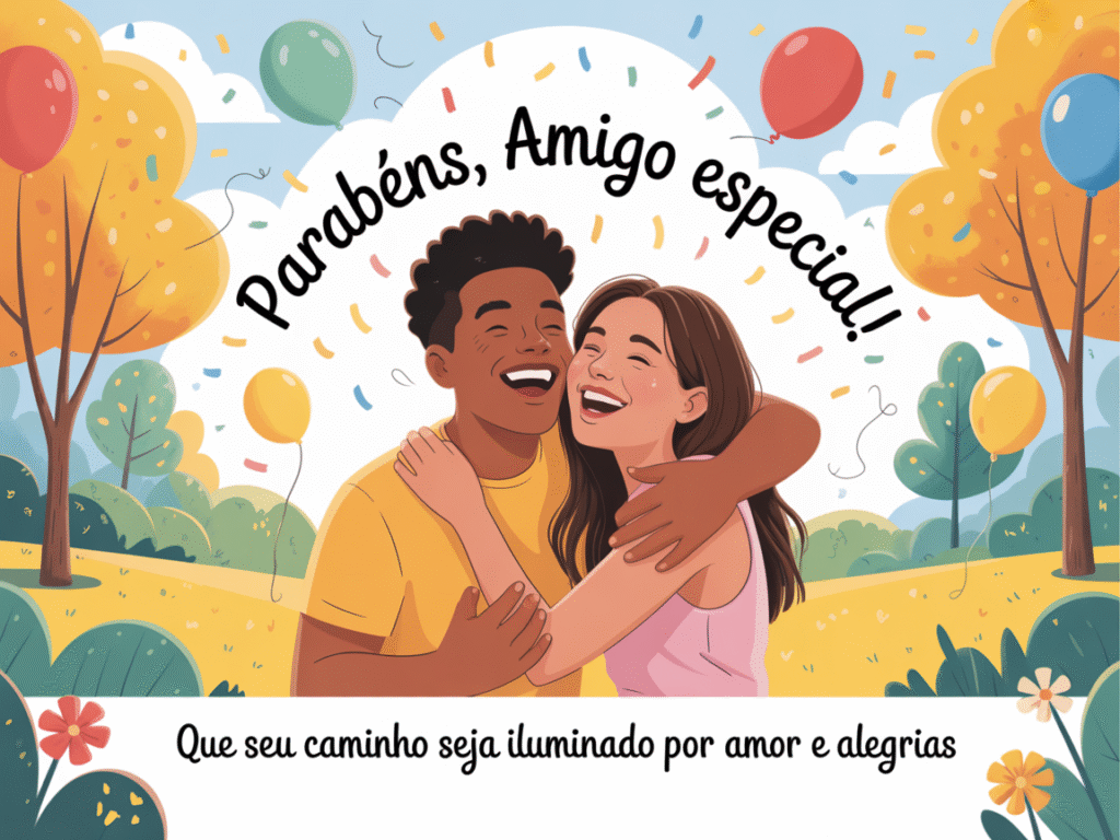 Feliz aniversário para um amigo bem especial