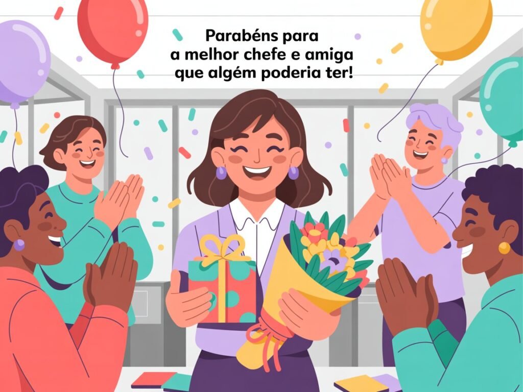 Feliz aniversário, chefe amiga