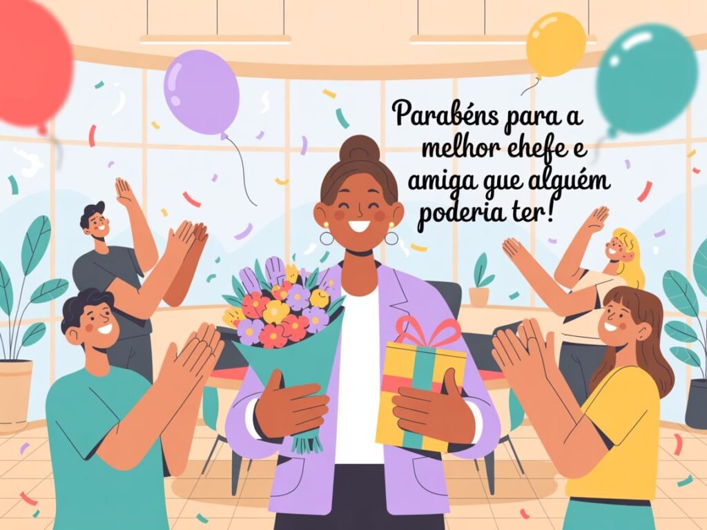 Feliz aniversário, chefe amiga
