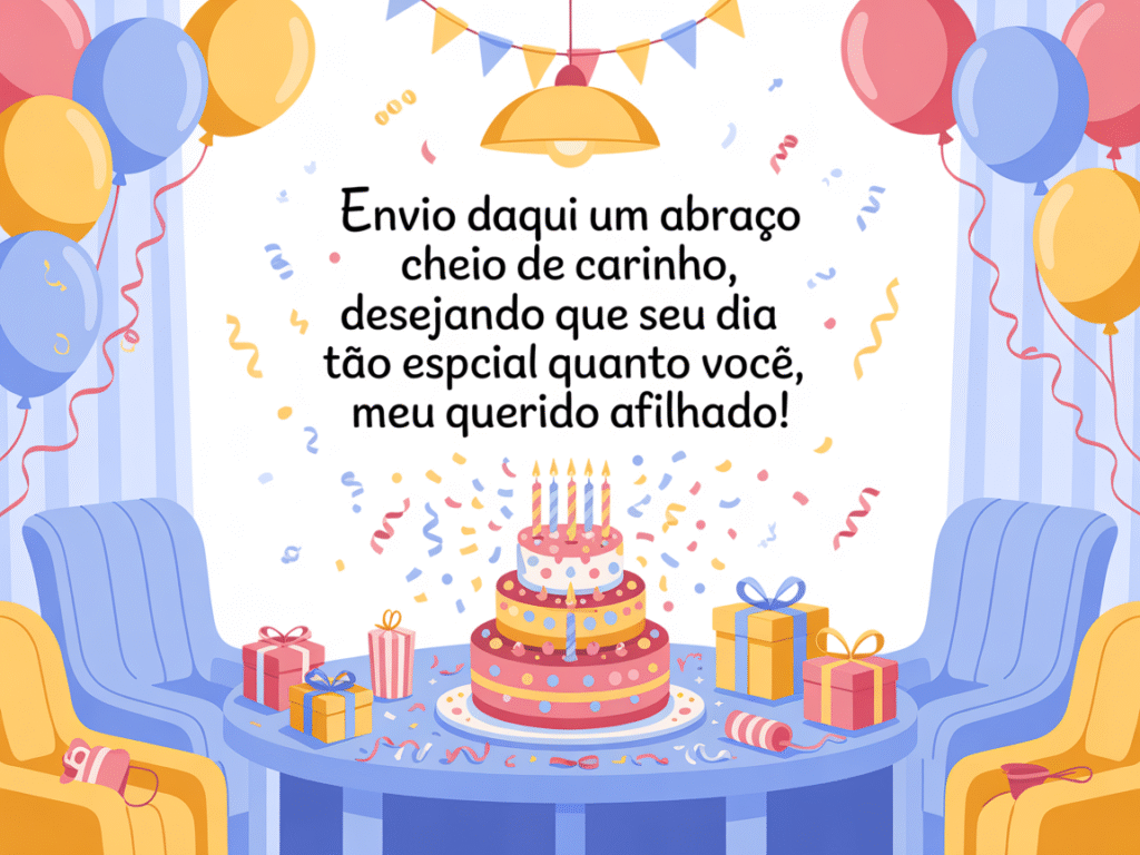 Mensagem de Aniversário para Afilhado a Distância