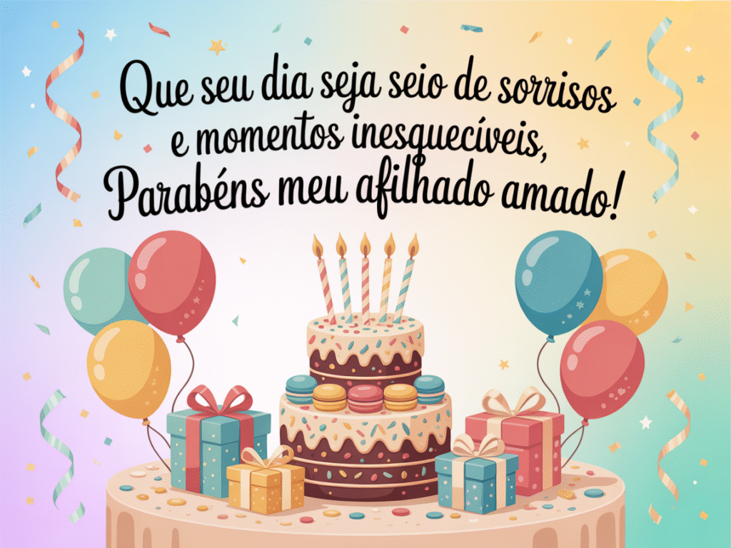 Mensagem de aniversário para afilhado adulto