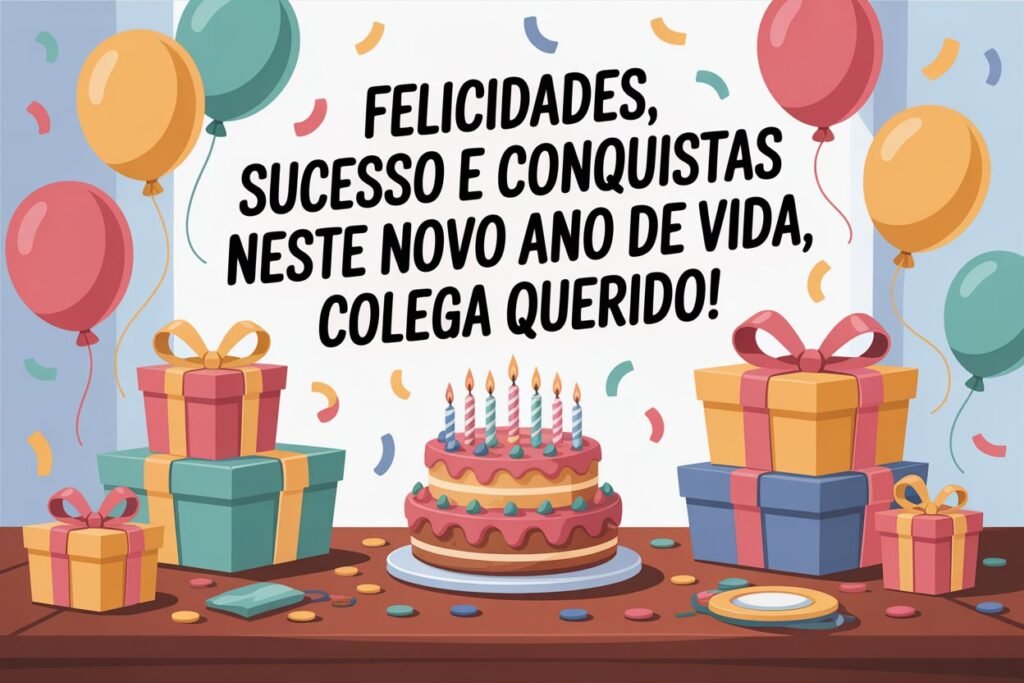 Imagens com mensagens de aniversário para colegas de trabalho